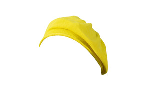 Kopka Strickmütze- Baumwollstegbaske in gelb / zitrone