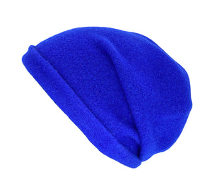 NeRo Rollrandmütze aus Wolle (Merino) in blau / indigo