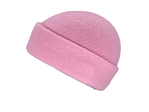 NeRo Rollrandmütze aus Wolle (Merino) in rosa
